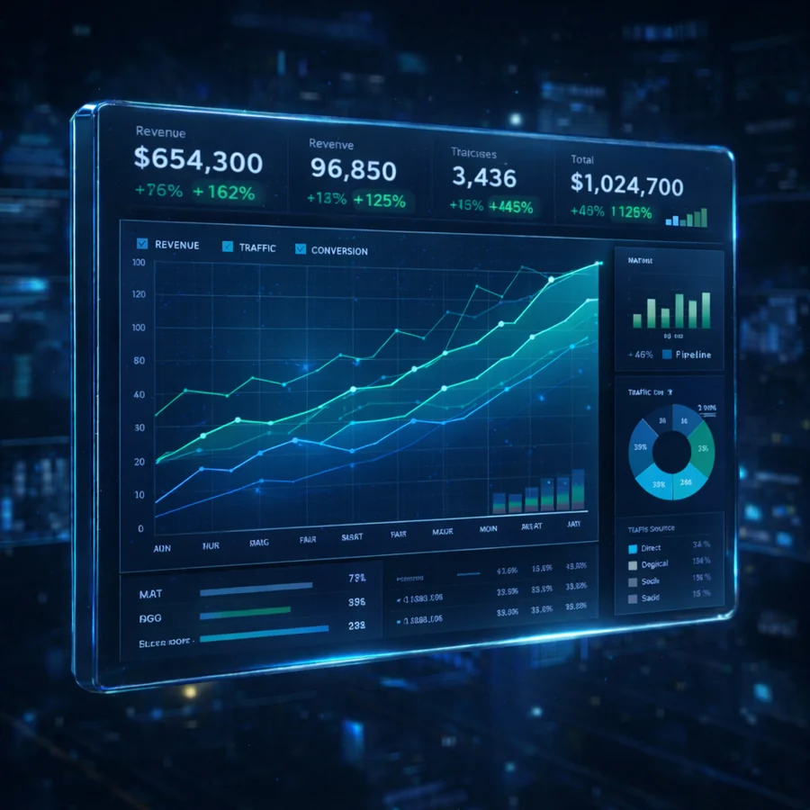 Scale dashboard visual.